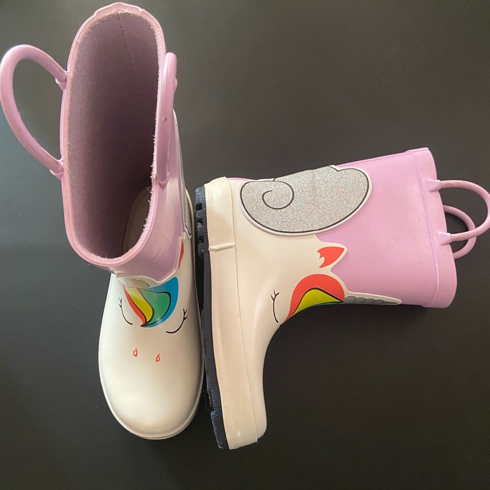 Girls Unicorn Rain Boots